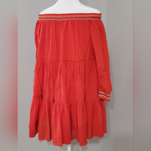 🤩Host Pick❤️FREE PEOPLE Boho Sunbeams Mini Dress w/Embroidery Women's Size XS - Picture 3 of 11